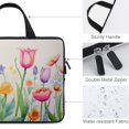 thumbnail image 3 of AWERP Spring Flower Butterfly Tulip Laptop Bag Diving Fabric Sleeve Carrying Bag 17inch, 3 of 5