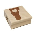 thumbnail image 1 of Vermont State with Heart Square Rubber Stamp Stamping Scrapbooking Crafting - Small 1.25in, 1 of 7