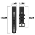 thumbnail image 3 of KIQ Durable and Water Resistant Silicone Replacement Watch Strap Band Compatible With Garmin Epix Pro Gen 2(47mm)(Black), 3 of 4
