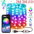 thumbnail image 3 of Guirnalda de luces LED de cobre con Bluetooth y USB, control por aplicación, 5 m, 10 m, 20 m y 30 m, para decoración de árbol de Navidad y Año Nuevo, 3 of 5