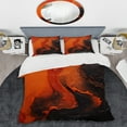 thumbnail image 2 of Designart "Tachisme Fusion in Volcanic Style I" Tachisme Bedding Covert Set - Abstract Red Modern Bed Set With 2 Shams, 2 of 6