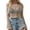Khaki, variant on Neinkie Women Long Sleeve Crop Top Crochet Knit Color Block Pullover Jumper Tops Loose Patchwork Shirts Streetwear