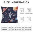 thumbnail image 5 of SHANXI Square Throw Pillow Covers Universe Planet Rocket Star Moon Astronaut Cartoon Pattern Pillow Cases Decorative for Home Bedroom Sofa Pillowcases Standard Size  18x18in, 5 of 5