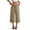 17# Khaki, variant on Petite Capris Pants for Women Cotton Linen Casual Summer Straight Wide Leg Loose Pull on Below Knee Drawstring Elastic Waist Cropped Trouser Navy M