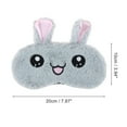 thumbnail image 2 of Unique Bargains 1 Pc Portable Cartoon Rabbit Eye Mask for Home Gray Fleece, 2 of 4