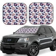 thumbnail image 6 of Kdxio record rock music Skull Print 2-Piece Sun Shade Front Windshield - Foldable Car Front Window Sunshades for Most Sedans SUV Truck, 6 of 6