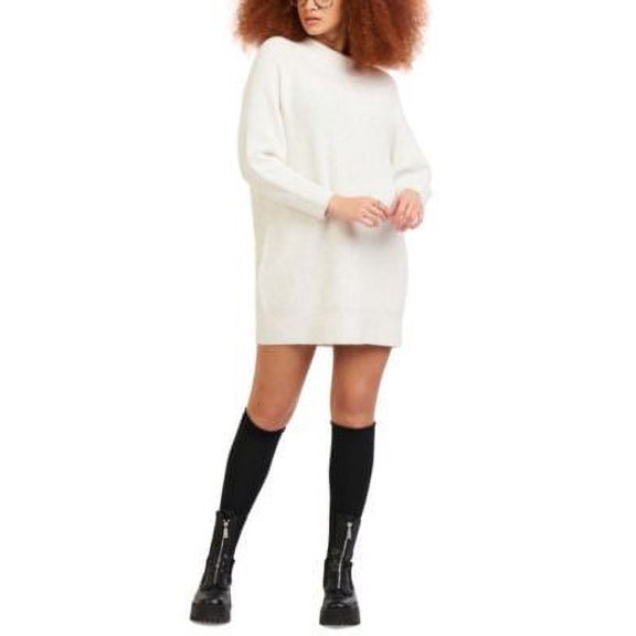 MSRP $89 Black Tape Mini Sweater Dress Gray Size Medium