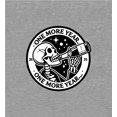 thumbnail image 5 of Skeleton Drinking Wine One More Year Women's Heather Gray Crew Neck Short Sleeve Crop Tee-Medium, 5 of 6