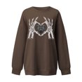 thumbnail image 1 of Sudadera para mujer Sudaderas de cuello redondo Festival Moda Otoño Impreso Blusa de manga larga suelta Casual Pullover Tops Sudadera Odeerbi ODB-5, 1 of 5