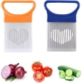thumbnail image 1 of Soporte para rebanadora de cebolla de acero inoxidable 2 piezas, soporte para rebanadora cuchilla de corte TUNC Sencillez, 1 of 5