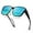 Black Frame & Blue Mirrored Lens, variant on FEISEDY Women Men Polarized Fit Over Sunglasses Oversized Trendy Square Cat Eye Wear Over Glasses B2849