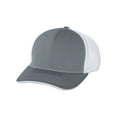thumbnail image 2 of Richardson Unisex 172 Trucker Pulse Sportmesh R-Flex Baseball Cap, Split Charcoal/White, Small/Medium, 2 of 5