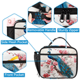 thumbnail image 3 of Herdesigns Peacock Backpack with Lunch Box Vintage Lightweight Large Travel Work Laptop Backpacks Set Casual Daypacks, 3 of 8