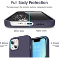 thumbnail image 4 of Liquid Silicone Case for iPhone 13 Mini, [Scratch-Resistant, Anti-Fingerprint, Shockproof] Protective Slim Phone Case, 4-Layer Cover with Microfiber Lining, Silky-Soft Touch, Deep Purple, 4 of 14