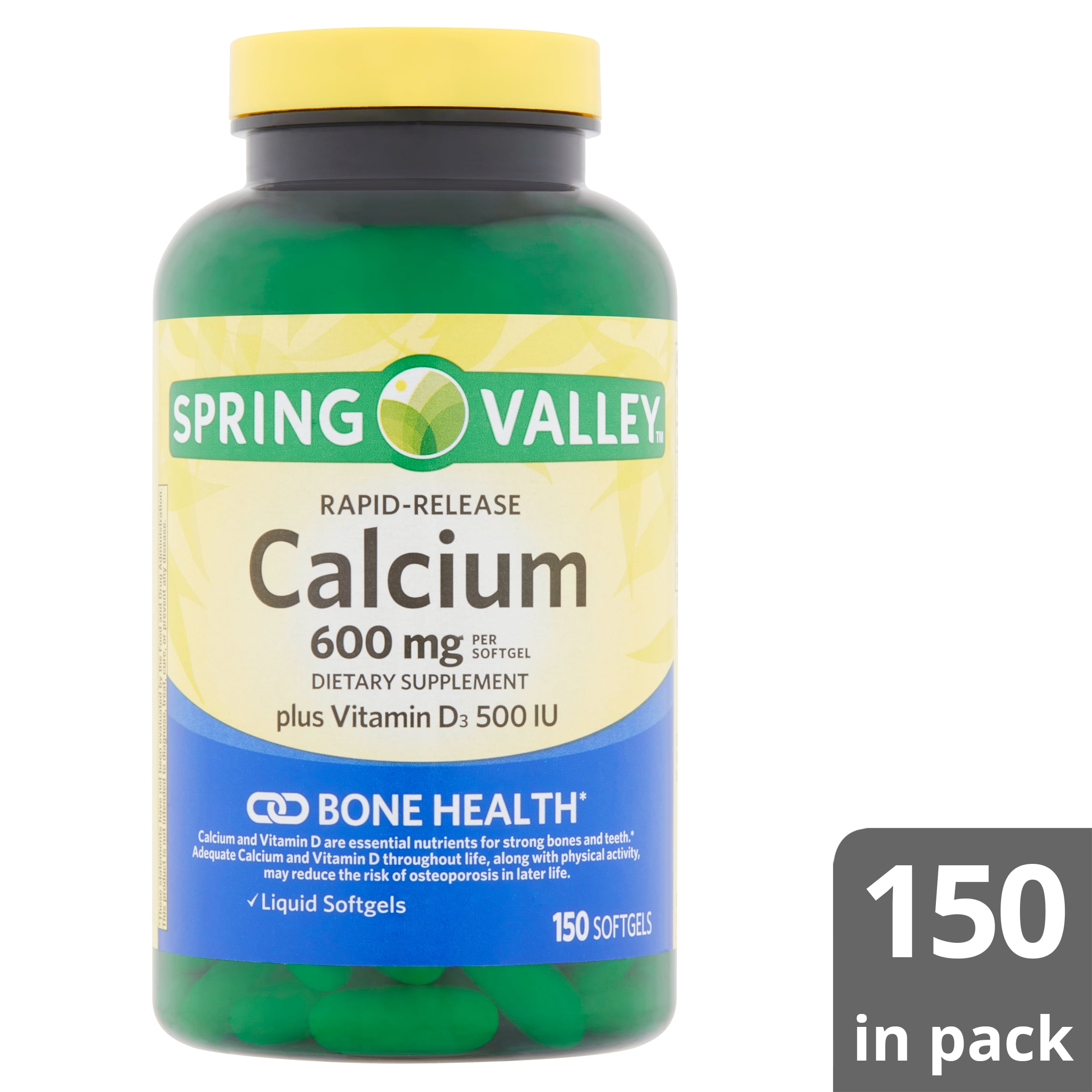 Spring Valley Rapid Release Calcium 600 Mg Vitamin D
