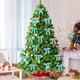 thumbnail image 3 of 12 adornos navideños con lazos de terciopelo con forma de varita mágica | Adornos para árboles y accesorios para envolver regalos | Lazos rojos y verdes con ribete dorado, 3 of 5