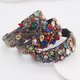 thumbnail image 4 of Diadema barroca adornada con cristales, bandas anchas de terciopelo enjoyadas, ropa brillante para fiesta de bodas, 4 of 5