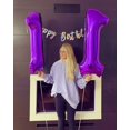 thumbnail image 2 of Globos numéricos Enyeopd de 40 pulgadas color morado, número 11, para cumpleaños, 2 of 6