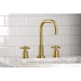 thumbnail image 2 of Kingston Brass FSC8933DX Concord Two-Handle 3-Hole Deck Mount Widespread Bathroom Faucet with Brass Pop-Up in Brushed Brass, 2 of 7