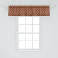 thumbnail image 2 of Ambesonne Modern Window Valance, Retro Vintage Geometric, 54" X 12", Dark Orange Burgundy, 2 of 3
