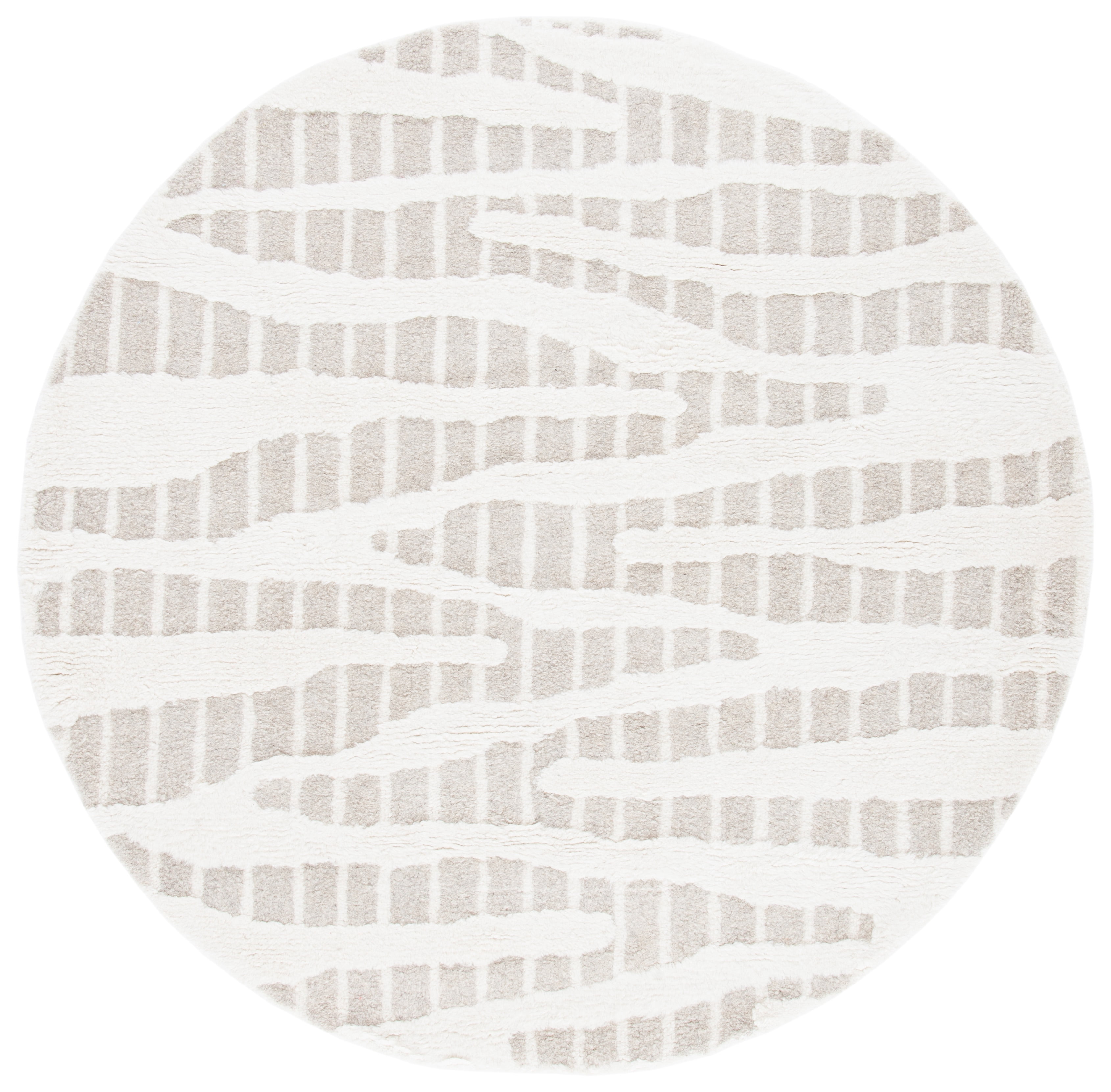 Safavieh Manhattan Alexanndria Striped Area Rug, Beige/Ivory, 6' x 6' Round