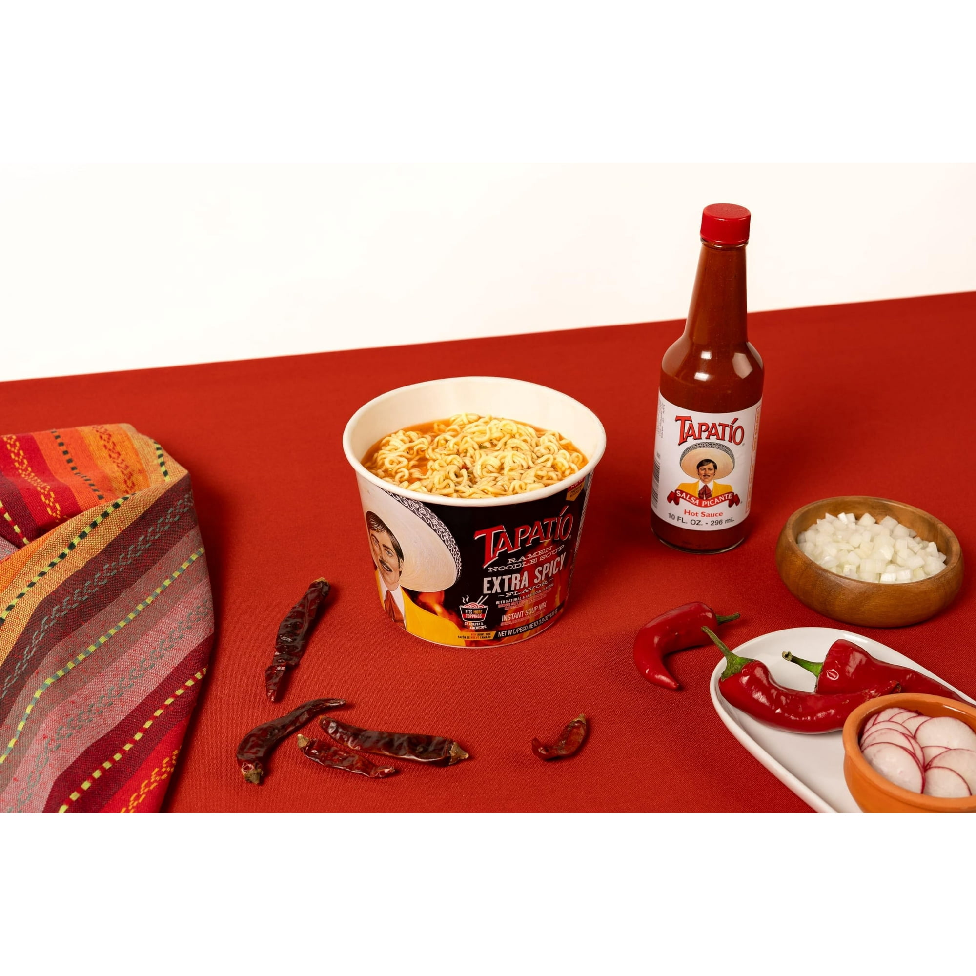Tapatio Extra Spicy Ramen Noodle Soup, 3.88 Oz (Pack of 12)