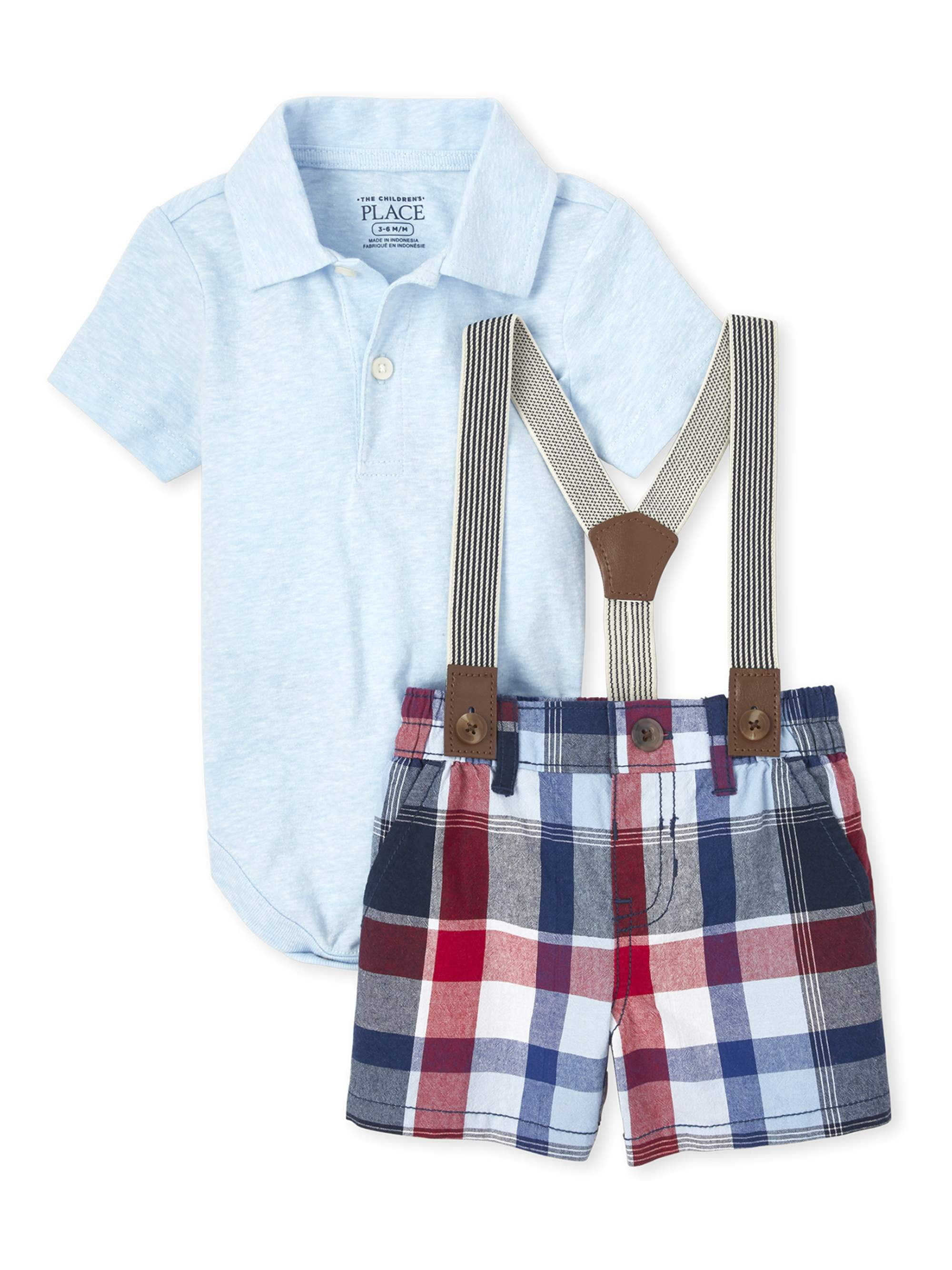 baby boy polo bodysuit