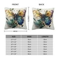 thumbnail image 4 of YFYANG Square Decorative Throw Pillow Case (Without Pillow Insert), Dream Watercolor Butterfly Bedroom Sofa Car Cushion Cover, 12"x12", 4 of 9
