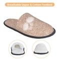 thumbnail image 3 of Slippers for Women, Beige Sparkling Glitter Womens Slippers Fuzzy Winter House Shoes, Soft Anti-Skid Slippers Indoor and Outdoor, 3 of 5