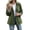 Army Green, variant on Pea Coat for Women Single Breasted Lapel Collar Overcoat Plaid Cuffs Loose Fit Jackets Fall Winter Fashion Casual Daily Streetwear
