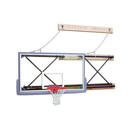 Side Fold Wall Mount Adjustable Rectangular Backboard Mounting (6 - 9 (Best Wood For Basketball Backboard)