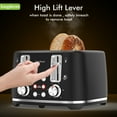 thumbnail image 2 of LONGDEEM 4 Slice Toaster Stainless Steel - 6 Browning Levels, Wide Slots, Dual Controls - Black, 2 of 8