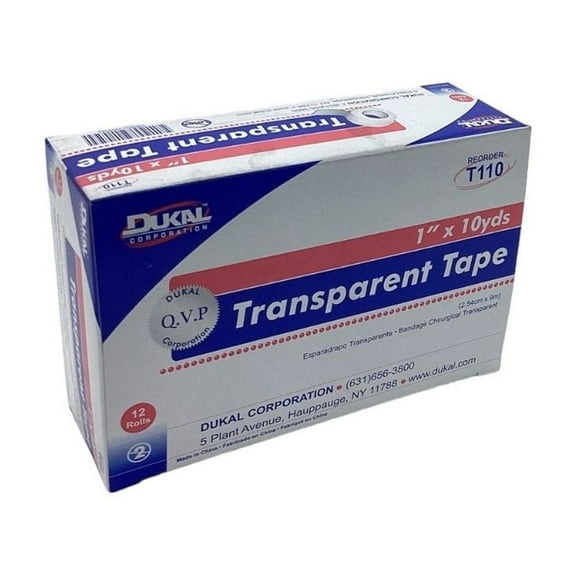 1" x 10 Yards White Adhesive Tape, Latex Free – Hypoallergenic - 1 Roll (MS-15385)