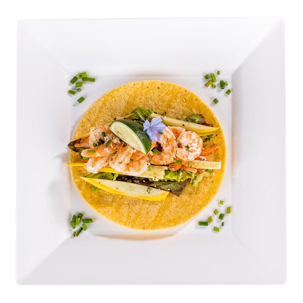 Square Disposable Plastic Plate Modern Design Appetizer Plate