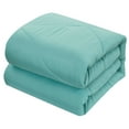 thumbnail image 2 of Lanco Matty Solid 3-Piece Comforter Set, Full Queen, Aqua, 100% Polyester Fill, Ultra Soft , Premium Microfiber, 2 of 3