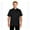 Soild Black, variant on TOPTIE Short Sleeve Chef Coat Jacket White Lightweight Button Chef Uniform