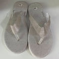 thumbnail image 7 of longantii Beach Slippers for Women Summer Fancy Style Flip Flops Rhinestone Open Toe Slippers Bling-Bling Flat Slides Bling-Bling Flat Beach Flip Flops Silver, 7 of 7