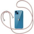 thumbnail image 5 of Clear Case for iPhone 14 Plus with Adjustable Neck Lanyard Strap,Soft Slim TPU Shockproof Protective Cover for iPhone 14 Plus 6.7 inch-Rose Gold, 5 of 10