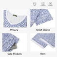thumbnail image 5 of Weekease Printed Two Piece Pajama Sets for Women V Neck Short Sleeve Tops and Capri Casual Summer Sleepwear, 5 of 7