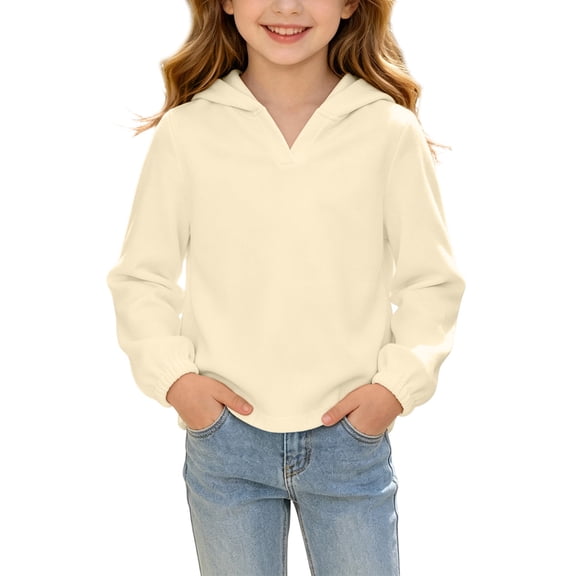 Zorckvet Girls' Fleece V-Neck Sweatshirts and Hoodies for Little Kids