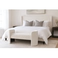 thumbnail image 2 of Meridian Furniture Banc en Tissu Bouclé Crème Peyton, 2 of 5