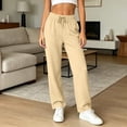 thumbnail image 2 of BLVB Womens Casual Baggy Sweatpants High Waisted Wide Leg Joggers Drawstring Athletic Workout Lounge Trousers with Pockets, 2 of 9