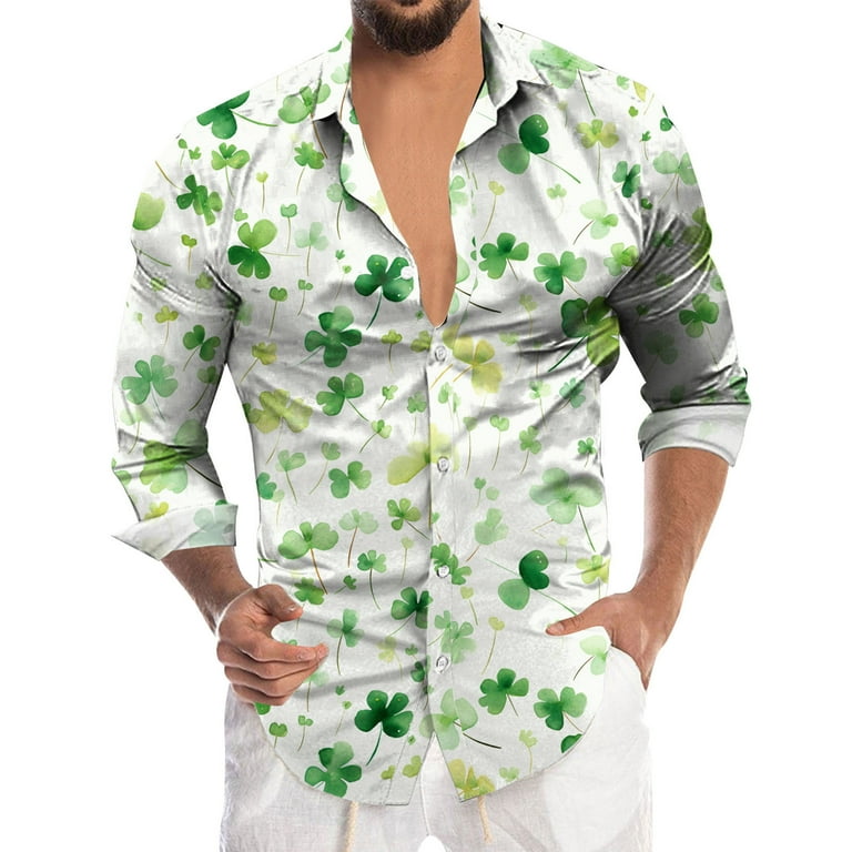 clover dress shirt Men's St-Jean Lightweight Cotton Voile Shirt Clover Big, L / Brown