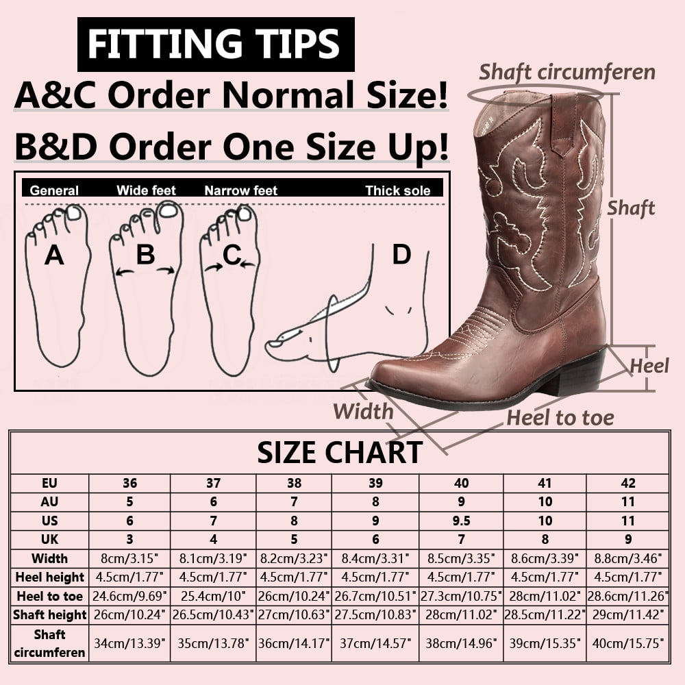 Ajf,Cowboy Boot Width,Nalan.com.sg