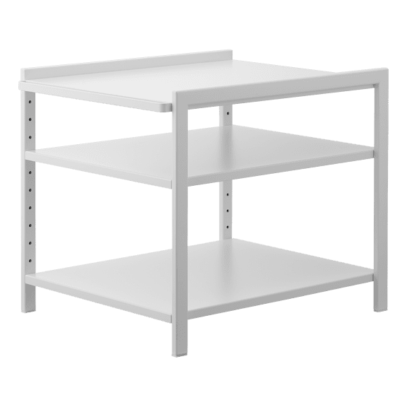 Yamazaki Home Three-Tier Cabinet Storage Rack, White, Steel, Adjustable Tiers