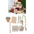thumbnail image 1 of Easter Decoration, Stable Easter Tiered Tray Decor Multi Purpose Poplar Wood Colorful  For Farmhouse, 1 of 8