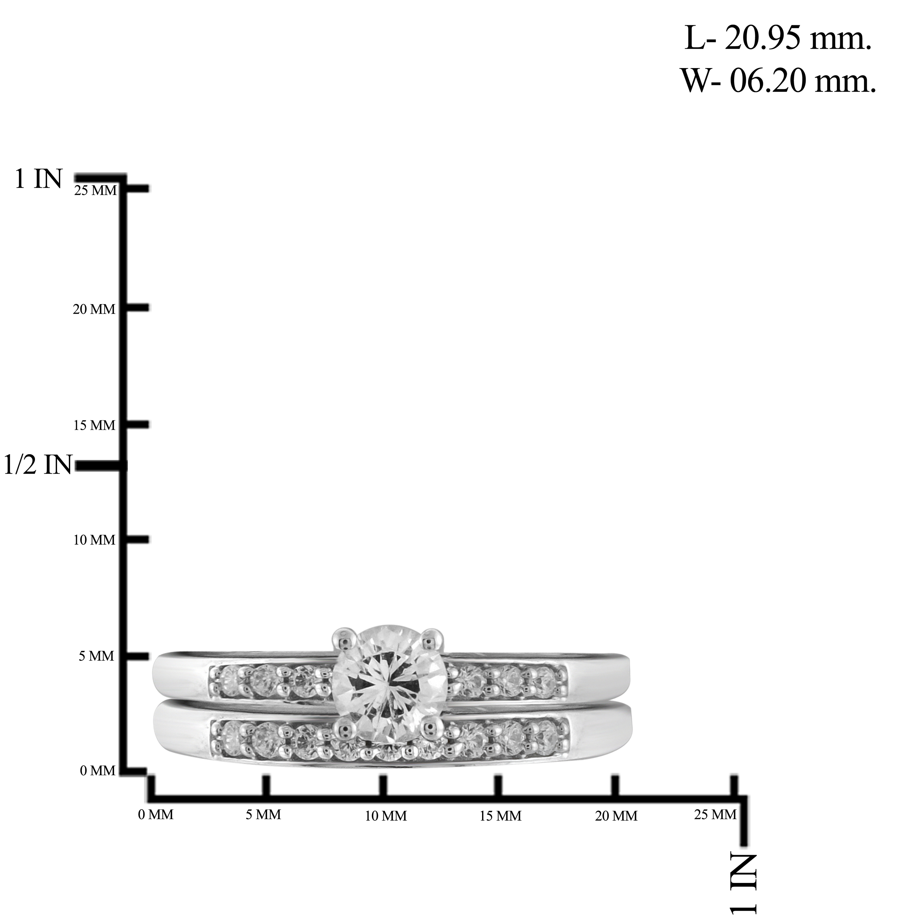 0.925 Sterling Silver 1.15 Carat White Cubic Zirconia Ring for Women | Cubic Zirconias for Everyday Womens Wear