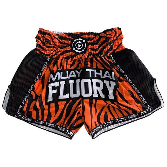 FLUORY Muay Thai Shorts Free Combat Mixed Martial Arts Boxing Training Match Pants Tiger Pattern Printed