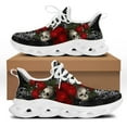 thumbnail image 1 of Zapatillas informales para hombre, estilo punk, con diseño de calavera, planas, con cordones, transpirables, para caminar, 1 of 6