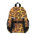 thumbnail image 3 of Orange and Yellow Leopard Print Backpack for School, Cute School Bag with Adjustable Shoulder Straps and Padded Back, 15"x11.42"x5.5", 3 of 5